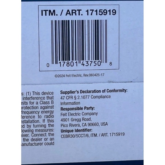 6 Pack Feit Electric LED 5-Color Choice BR30 65W Equivalent 750 Lumen Soft White - Picture 8 of 13